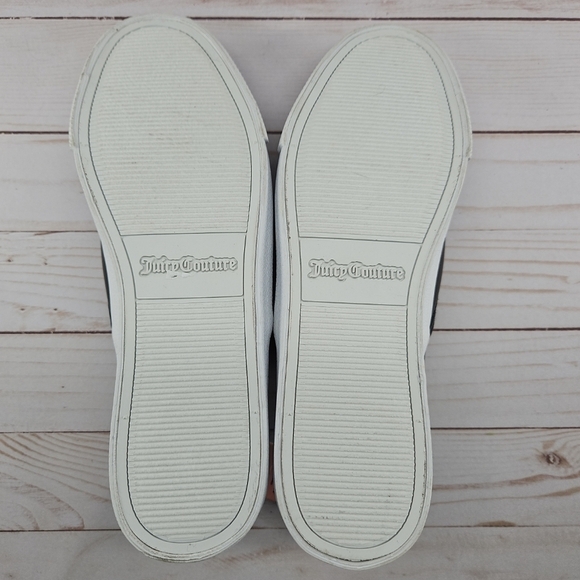 Juicy Couture Congrats Black Faux Leather Logo Slip On Sneakers‎ Womens Size 9.5 - Picture 9 of 9